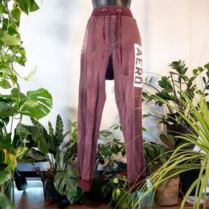 Aeropostale Mauve Graphic Sweatpants, Size M